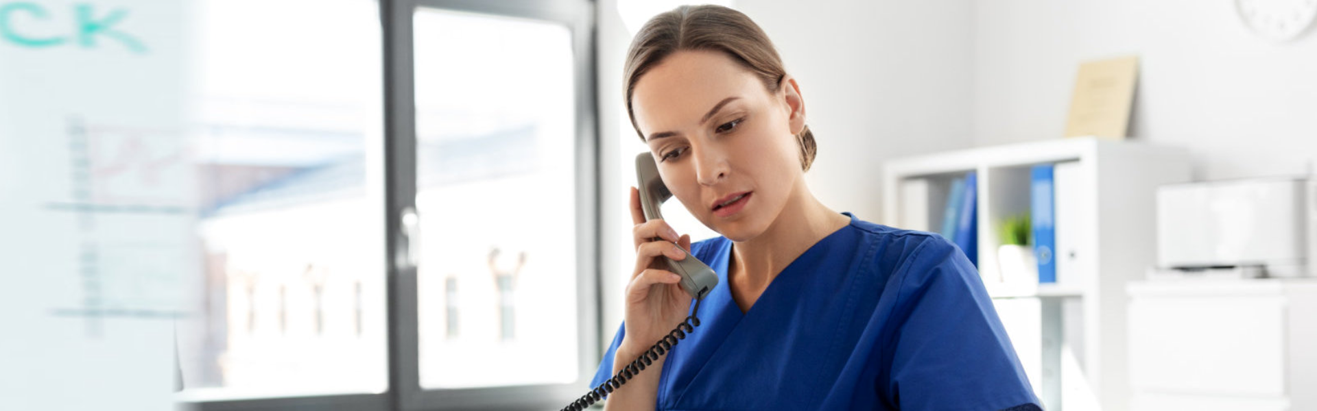 caregiver answering a call